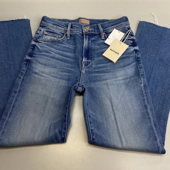 Mother Women's Jeans Out Of The Blue Size 25 The Insider Crop Step Fray High Wai - Picture 1 of 12